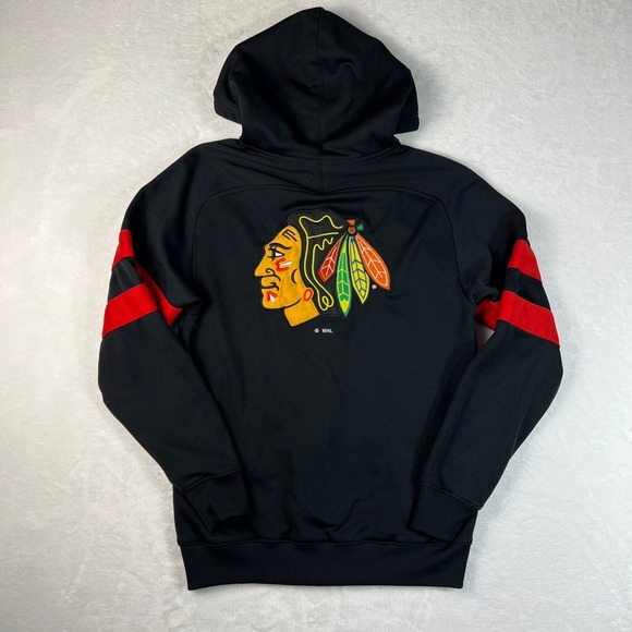 Chicago Blackhawks Hoodie Size Small Full Zip NHL Embroidered Big Logo - Picture 12 of 14